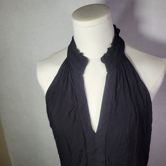 1 State Black Halter Neck Sleeveless Swim Coverup Mini Dress Size M - Picture 2 of 7